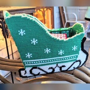 Cross Stitch Sleigh with Presents